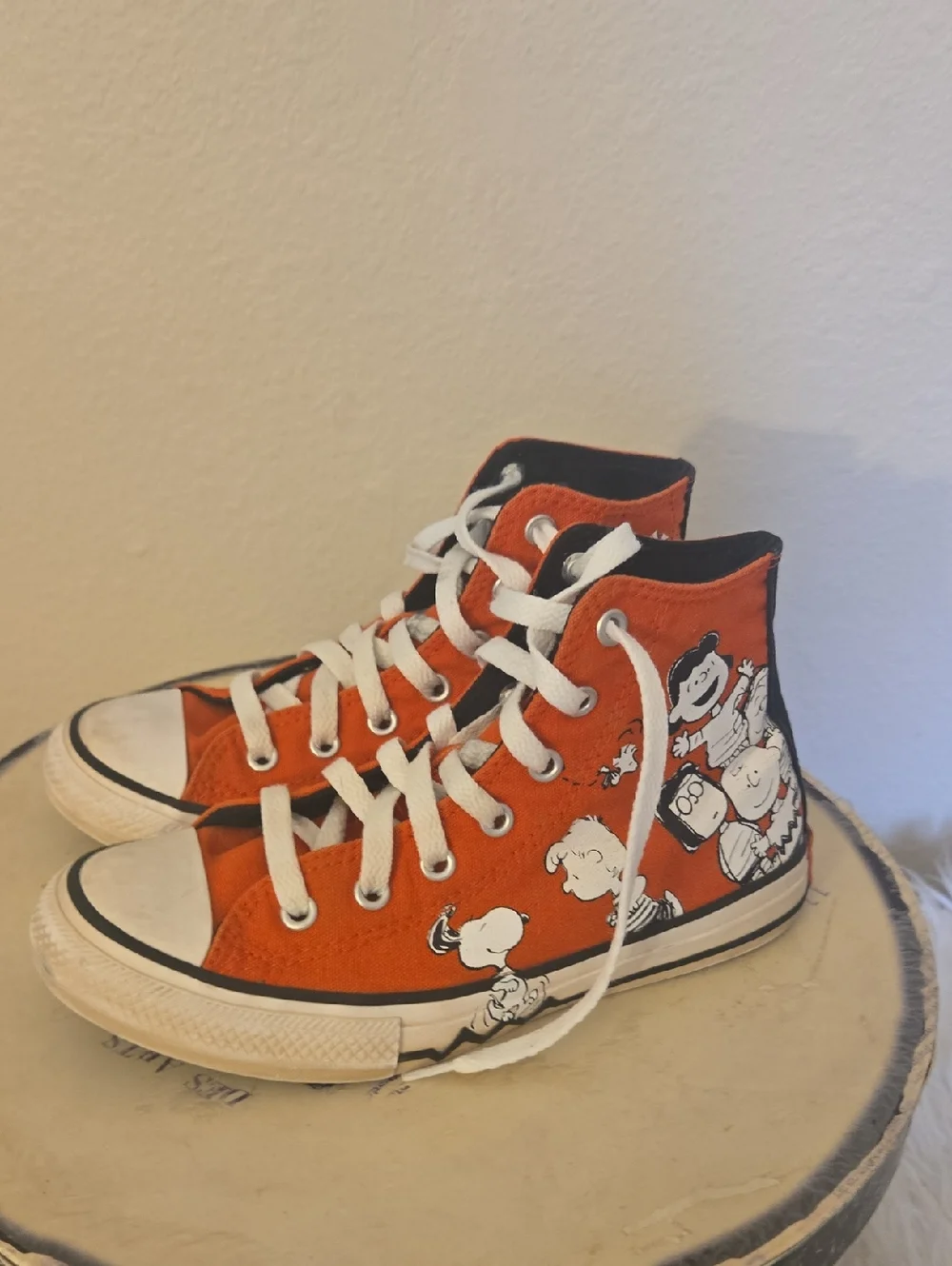Converse Kids Red & White Peanuts High-Top Sneakers
